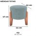 Puff Decorativo Para Sala Luxo 44x44 cm Boucle F495 Azul Milani Store