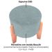 Puff Decorativo Para Sala Luxo 44x44 cm Boucle F495 Azul Milani Store