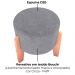 Puff Decorativo Para Sala Luxo 44x44 cm Boucle F497 Cinza Milani Store