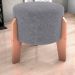 Puff Decorativo Para Sala Luxo 44x44 cm Boucle F497 Cinza Milani Store