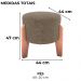 Puff Decorativo Para Sala Luxo 44x44 cm Boucle F498 Marrom Milani Store