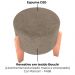 Puff Decorativo Para Sala Luxo 44x44 cm Boucle F498 Marrom Milani Store