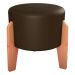 Puff Decorativo Para Sala Luxo 44x44 cm Corano Marrom Milani Store