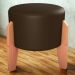 Puff Decorativo Para Sala Luxo 44x44 cm Corano Marrom Milani Store