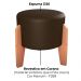 Puff Decorativo Para Sala Luxo 44x44 cm Corano Marrom Milani Store