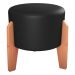 Puff Decorativo Para Sala Luxo 44x44 cm Corano Preto Milani Store