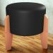 Puff Decorativo Para Sala Luxo 44x44 cm Corano Preto Milani Store