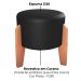 Puff Decorativo Para Sala Luxo 44x44 cm Corano Preto Milani Store