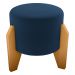 Puff Decorativo Para Sala Luxo 44x44 cm Veludo Azul Milani Store
