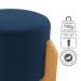 Puff Decorativo Para Sala Luxo 44x44 cm Veludo Azul Milani Store