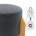 Puff Decorativo Para Sala Luxo 44x44 cm Veludo Cinza Milani Store