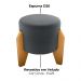 Puff Decorativo Para Sala Luxo 44x44 cm Veludo Cinza Milani Store