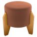 Puff Decorativo Para Sala Luxo 44x44 cm Veludo Inca Ferrugem Milani Store