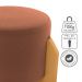 Puff Decorativo Para Sala Luxo 44x44 cm Veludo Inca Ferrugem Milani Store