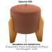 Puff Decorativo Para Sala Luxo 44x44 cm Veludo Inca Ferrugem Milani Store