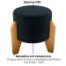 Puff Decorativo Para Sala Luxo 44x44 cm Veludo Inca Preto Milani Store