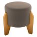 Puff Decorativo Para Sala Luxo 44x44 cm Veludo Marrom Claro Milani Store