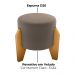 Puff Decorativo Para Sala Luxo 44x44 cm Veludo Marrom Claro Milani Store