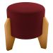 Puff Decorativo Para Sala Luxo 44x44 cm Veludo Vermelho Milani Store