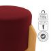 Puff Decorativo Para Sala Luxo 44x44 cm Veludo Vermelho Milani Store