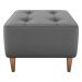 Puff Decorativo Para Sala Piva 62x52 cm E425 Cinza Milani Store