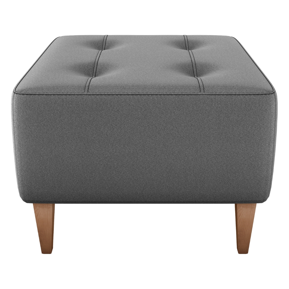 Puff Decorativo Para Sala Piva 62x52 cm E425 Cinza Milani Store