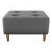 Puff Decorativo Para Sala Piva 62x52 cm E425 Cinza Milani Store