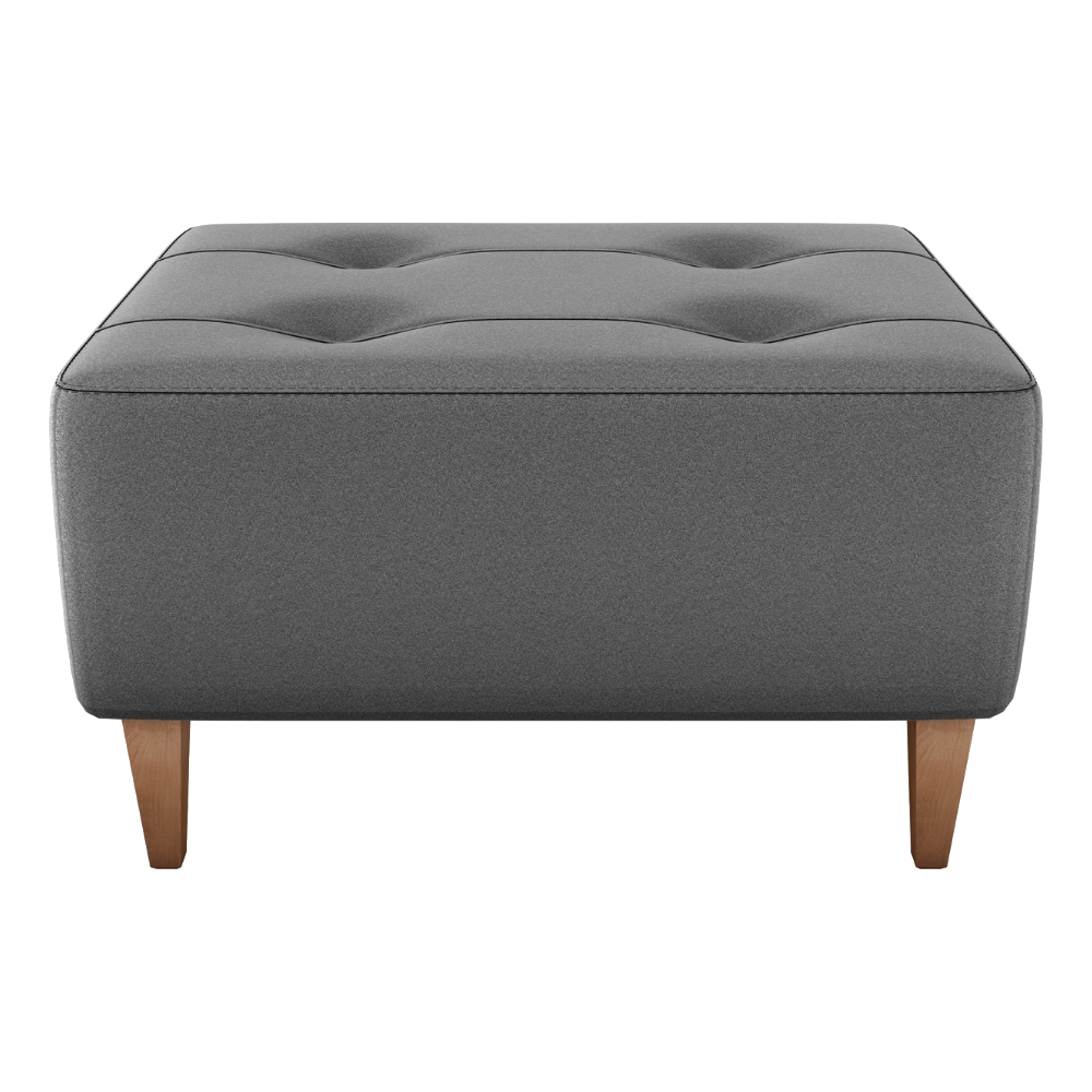 Puff Decorativo Para Sala Piva 62x52 cm E425 Cinza Milani Store