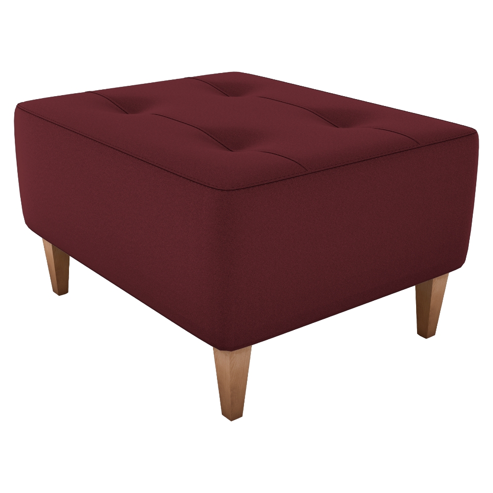 Puff Decorativo Para Sala Piva 62x52 cm E432 Vermelho Milani Store