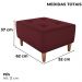 Puff Decorativo Para Sala Piva 62x52 cm E432 Vermelho Milani Store