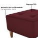 Puff Decorativo Para Sala Piva 62x52 cm E432 Vermelho Milani Store