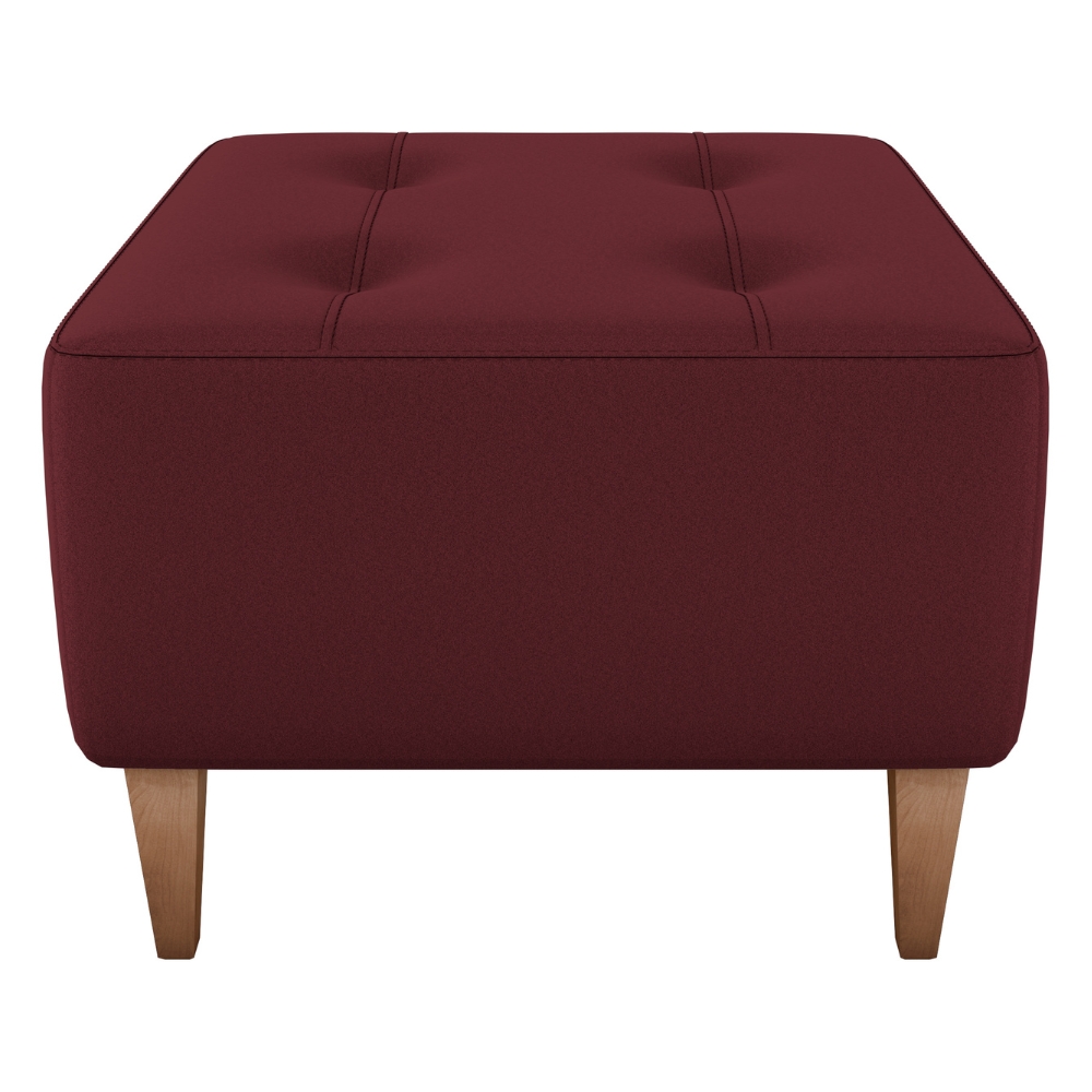 Puff Decorativo Para Sala Piva 62x52 cm E432 Vermelho Milani Store