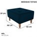 Puff Decorativo Para Sala Piva 62x52 cm E433 Azul Milani Store
