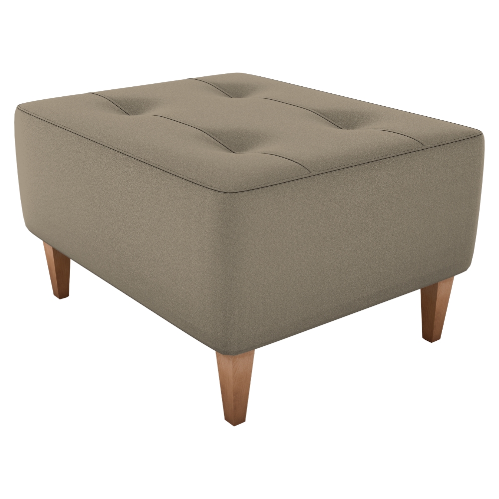 Puff Decorativo Para Sala Piva 62x52 cm E434 Marrom Claro Milani Store