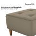 Puff Decorativo Para Sala Piva 62x52 cm E434 Marrom Claro Milani Store