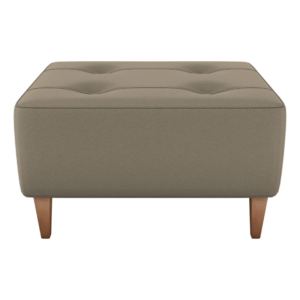 Puff Decorativo Para Sala Piva 62x52 cm E434 Marrom Claro Milani Store