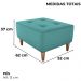 Puff Decorativo Para Sala Piva 62x52 cm Veludo Deluxe Verde Milani Store