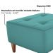 Puff Decorativo Para Sala Piva 62x52 cm Veludo Deluxe Verde Milani Store