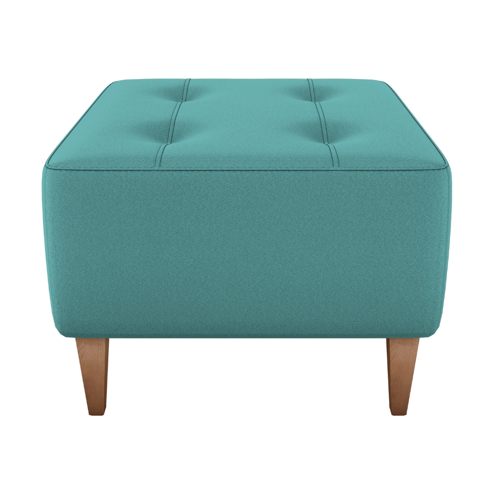 Puff Decorativo Para Sala Piva 62x52 cm Veludo Deluxe Verde Milani Store