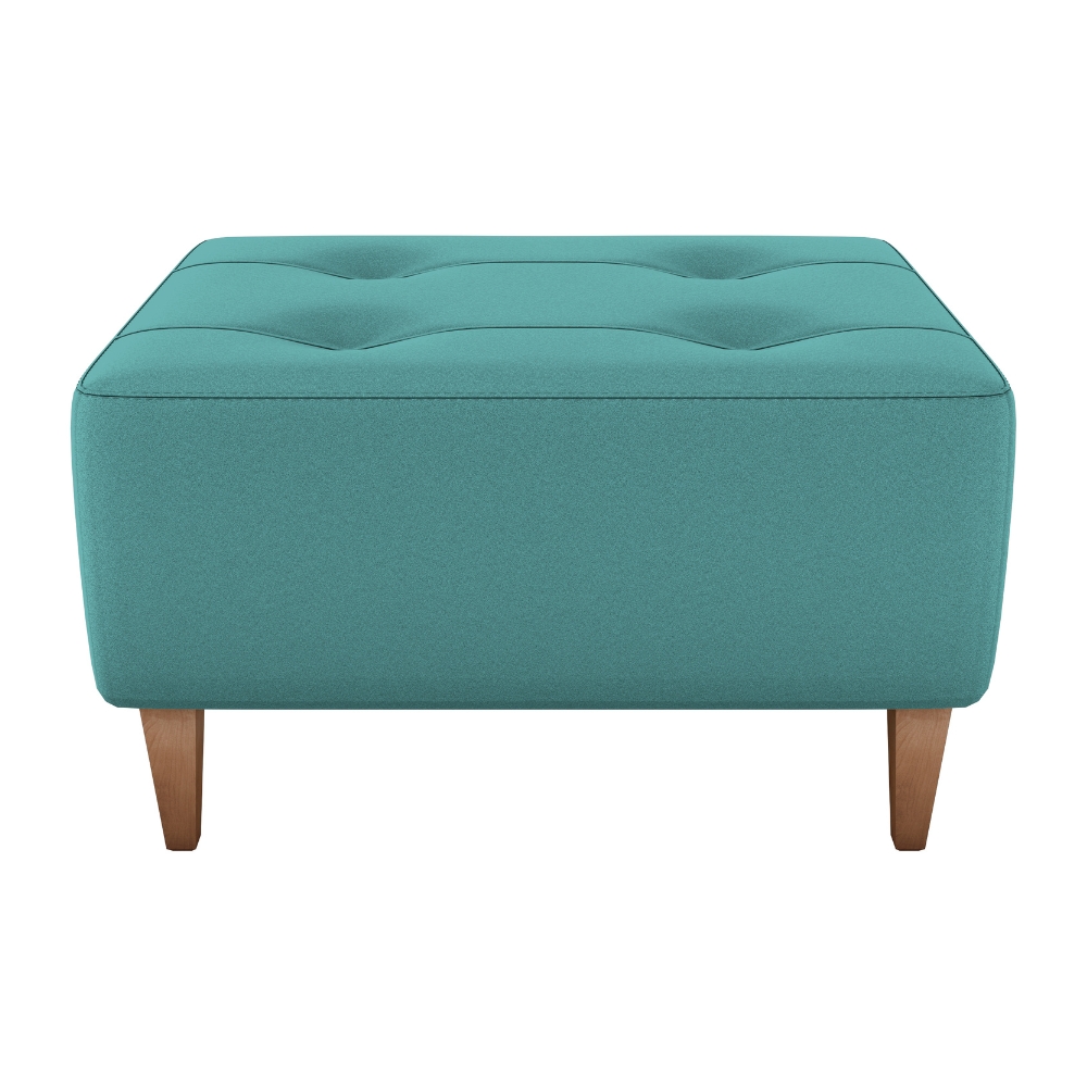 Puff Decorativo Para Sala Piva 62x52 cm Veludo Deluxe Verde Milani Store
