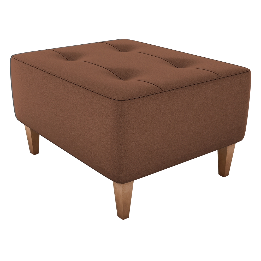 Puff Decorativo Para Sala Piva 62x52 cm Veludo Inca Ferrugem Milani Store