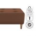 Puff Decorativo Para Sala Piva 62x52 cm Veludo Inca Ferrugem Milani Store