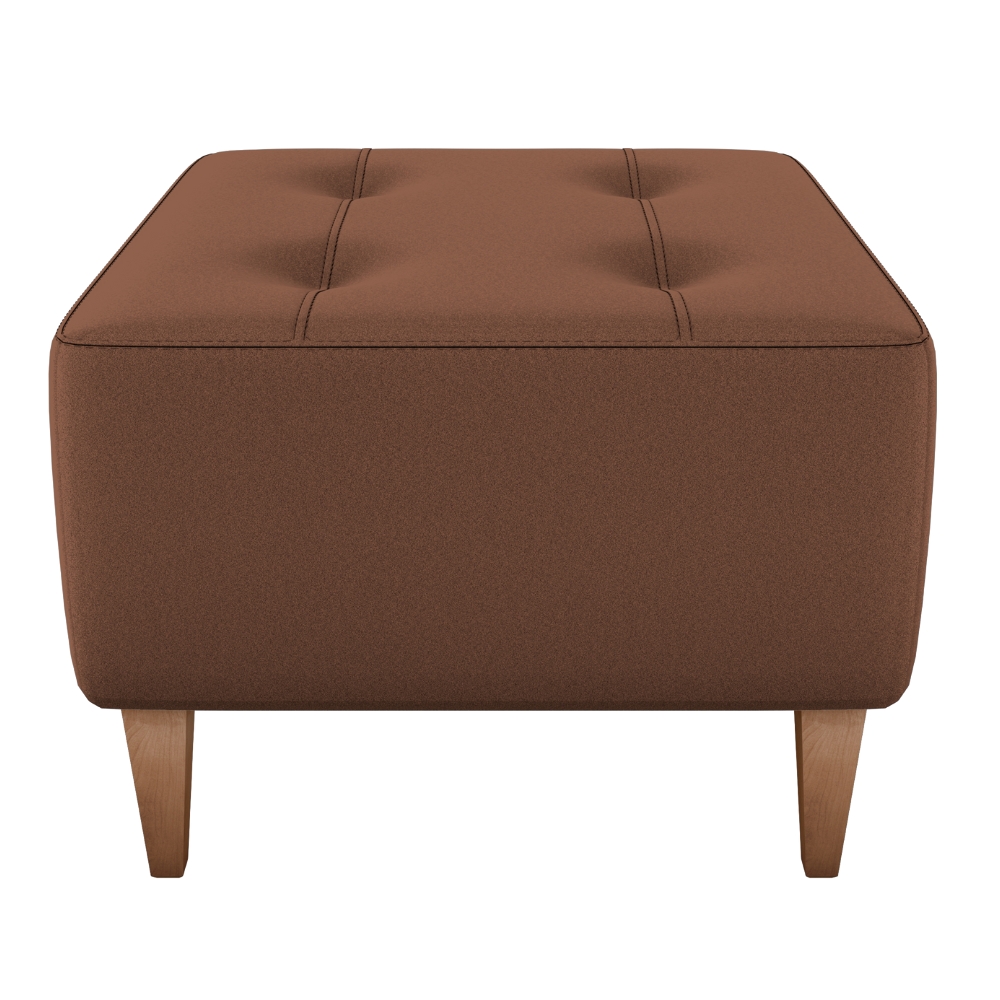 Puff Decorativo Para Sala Piva 62x52 cm Veludo Inca Ferrugem Milani Store