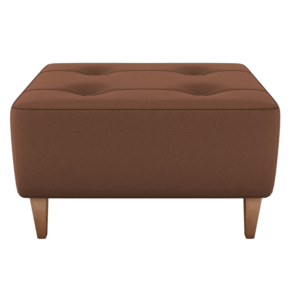 Puff Decorativo Para Sala Piva 62x52 cm Veludo Inca Ferrugem Milani Store
