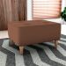 Puff Decorativo Para Sala Piva 62x52 cm Veludo Inca Ferrugem Milani Store