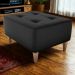 Puff Decorativo Para Sala Piva 62x52 cm Veludo Inca Preto Milani Store