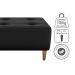 Puff Decorativo Para Sala Piva 62x52 cm Veludo Inca Preto Milani Store