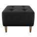 Puff Decorativo Para Sala Piva 62x52 cm Veludo Inca Preto Milani Store