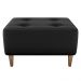 Puff Decorativo Para Sala Piva 62x52 cm Veludo Inca Preto Milani Store