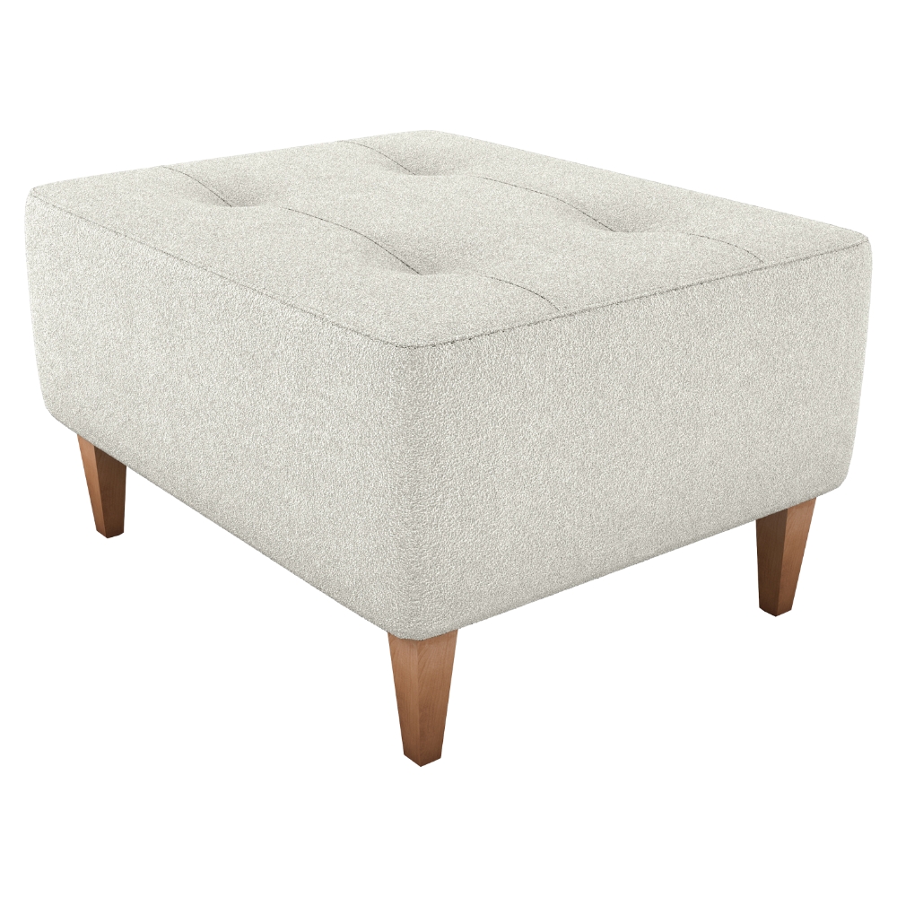Puff Para Sala Piva 62 cm Tecido Boucle F492 Natural Milani Store